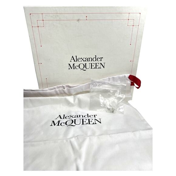 Alexander McQueen White Double Buckle Punk Mules Size IT 36 - Picture 8 of 10